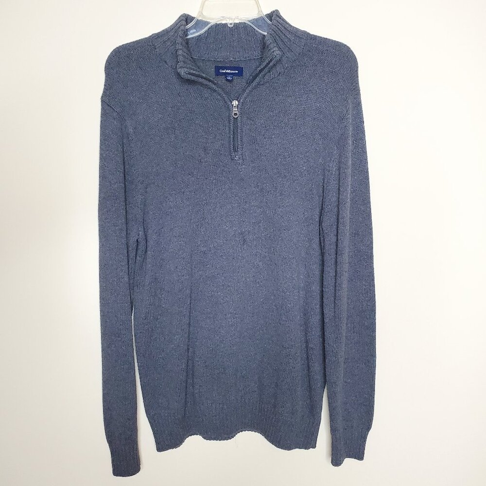 Croft and Barrow Men’s Gray Fleece Long Sleeve Sweater SZ M